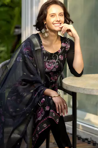 Rayon party wear kurti set