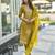 Tissue with floral print and embroidery work kurti set