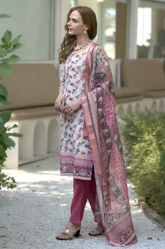 Cotton with printed kurti set