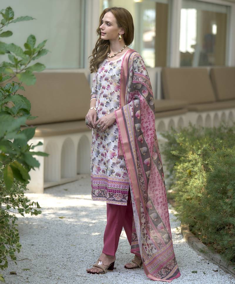 Cotton with printed kurti set