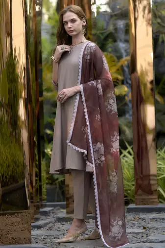 Vatican kurta with bottom dupatta