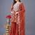 Heavy georgette embroidery work top with sharara dupatta