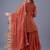 Heavy georgette embroidery work top with sharara dupatta