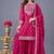 Heavy chinon silk with heavy embroidery sequence work top with sharara dupatta