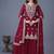 Heavy georgette embroidery work top with sharara dupatta
