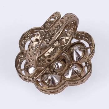 Amazing square and oval shape gold plated adjustable finger ring for women and girls 5