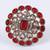 Appealing round shape gold plated adjustable finger ring for women and girls