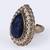 Attractive oval shape gold plated adjustable finger ring for women and girls