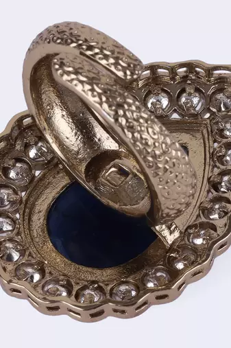 Attractive oval shape gold plated adjustable finger ring for women and girls
