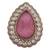 Beautiful oval shape gold plated adjustable finger ring for women and girls