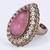 Beautiful oval shape gold plated adjustable finger ring for women and girls