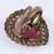 Beautiful oval shape gold plated adjustable finger ring for women and girls