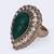 Brilliant oval shape gold plated adjustable finger ring for women and girls