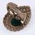 Brilliant oval shape gold plated adjustable finger ring for women and girls