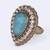 Charming oval shape gold plated adjustable finger ring for women and girls