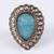 Charming oval shape gold plated adjustable finger ring for women and girls
