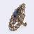 Classy oval shape gold plated adjustable finger ring for women and girls