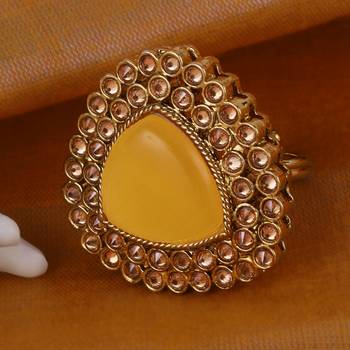 Common oval shape gold plated adjustable finger ring for women and girls 1