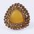 Common oval shape gold plated adjustable finger ring for women and girls