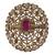 Contemporary round shape gold plated adjustable finger ring for women and girls