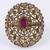 Contemporary round shape gold plated adjustable finger ring for women and girls