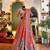 orange muslin cotton navratri special lehenga choli