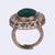 Creative round shape gold plated adjustable finger ring for women and girls