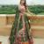 green muslin cotton navratri special lehenga choli