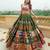 green muslin cotton navratri special lehenga choli