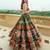 green muslin cotton navratri special lehenga choli