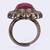 Delightful round shape gold plated adjustable finger ring for women and girls