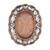 Designer round shape gold plated adjustable finger ring for women and girls
