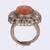 Designer round shape gold plated adjustable finger ring for women and girls