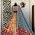 multicolor muslin cotton navratri special lehenga choli