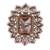 Elegant square and oval shape gold plated adjustable finger ring for women and girls