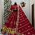 red muslin cotton navratri special lehenga choli