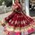 red muslin cotton navratri special lehenga choli