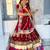 red muslin cotton navratri special lehenga choli