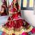 red muslin cotton navratri special lehenga choli