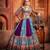 blue muslin cotton navratri special lehenga choli