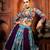 blue muslin cotton navratri special lehenga choli