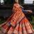orange silk navratri special lehenga choli