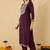 Women’s ethnic kurta set in pure viscose chanderi silk with sequin coding work