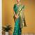 Green woven paithani silk saree – designer broad border wedding wear with blouse