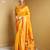 Mustard woven paithani silk saree – designer broad border wedding wear with blouse