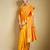 Mustard woven paithani silk saree – designer broad border wedding wear with blouse