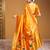 Mustard woven paithani silk saree – designer broad border wedding wear with blouse