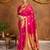 Pink woven paithani silk saree – designer broad border wedding wear with blouse