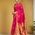 Pink woven paithani silk saree – designer broad border wedding wear with blouse