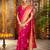 Pink woven paithani silk saree – designer broad border wedding wear with blouse